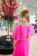 Load image into Gallery viewer, Puff Sleeve Pink Dress
