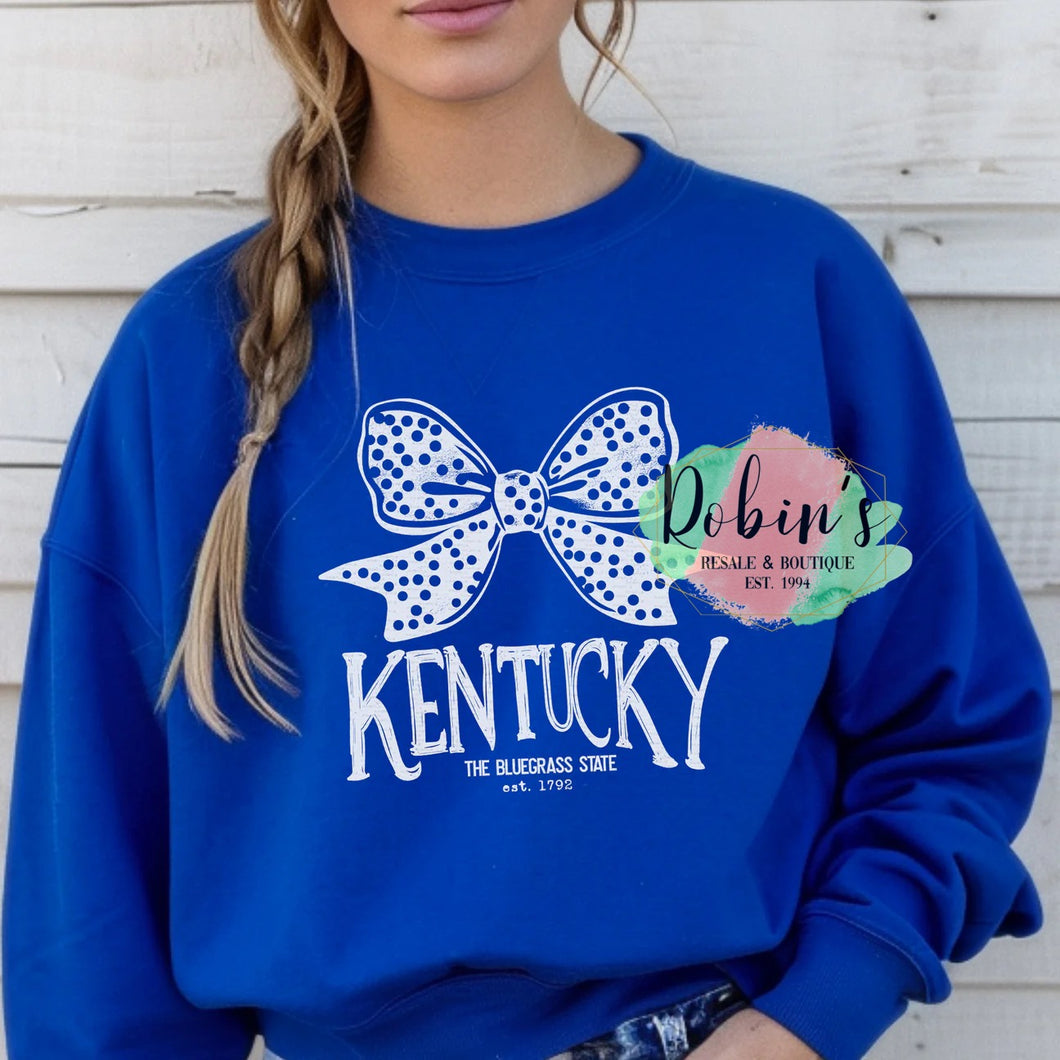 Kentucky White Bow Tee, Sweatshirt & Hoodie Preorder