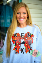 Load image into Gallery viewer, Kentucky Christmas Lights Bow Sweatshirt Preorder
