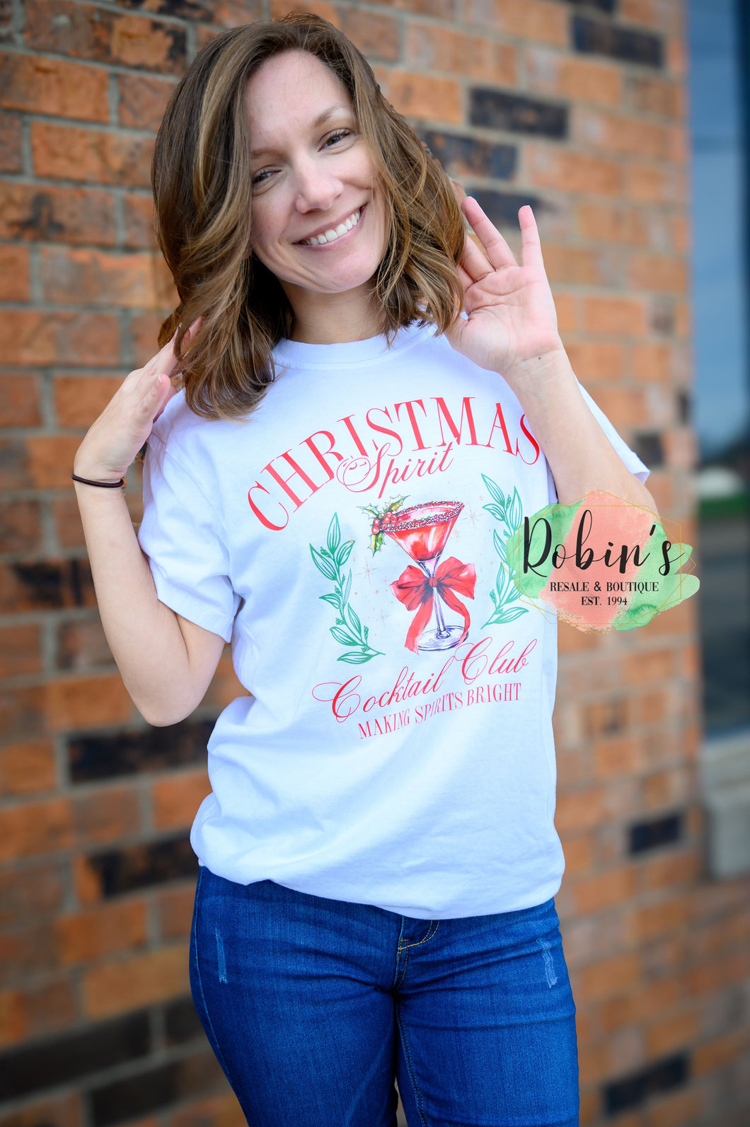 Christmas Spirit Cocktail Club Comforts Colors Tee