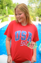 Load image into Gallery viewer, USA Bow Comfort Colors Tee
