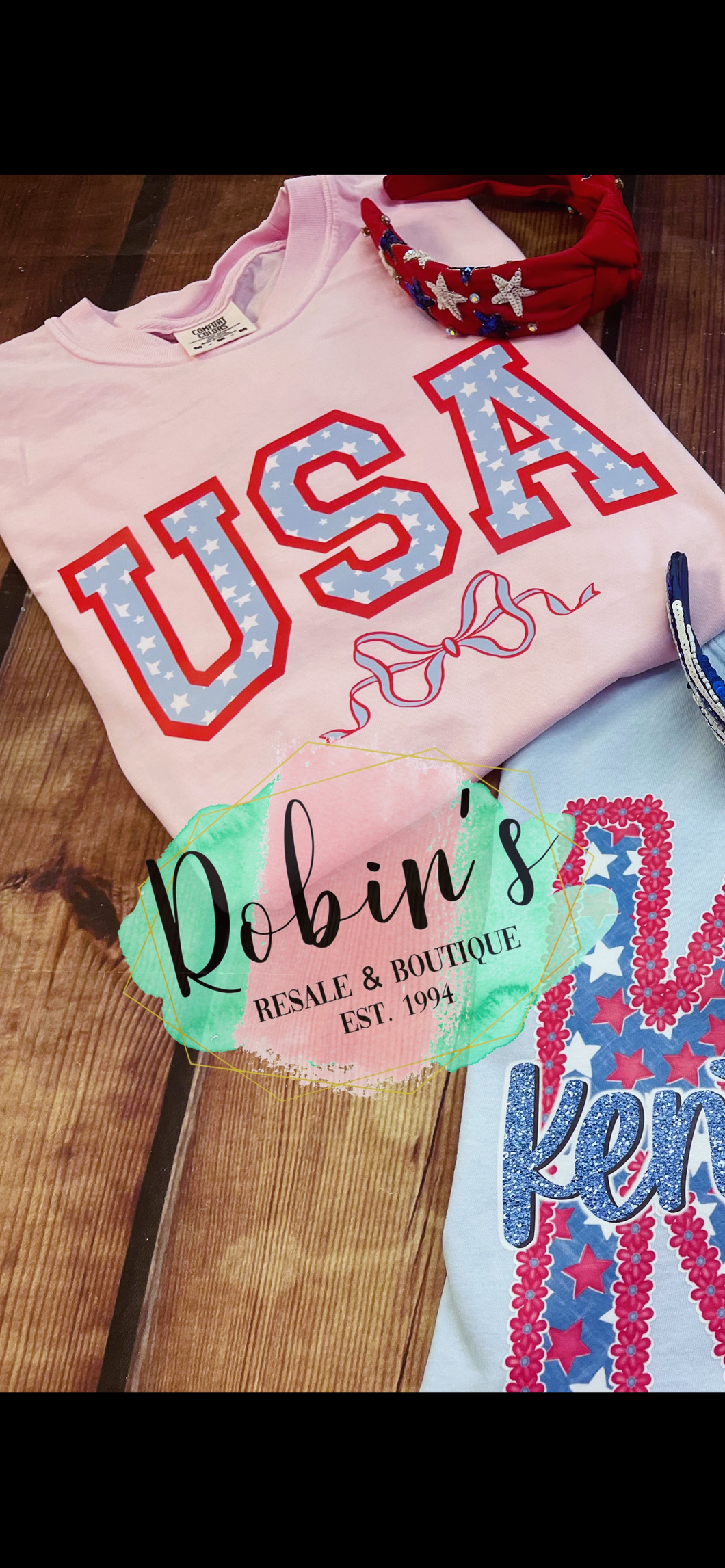 Comfort Colors Pink USA TEE