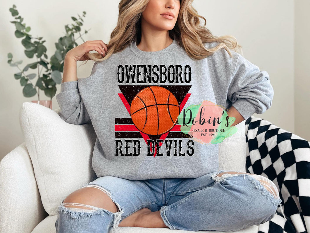 Owensboro Red Devils Basketball Tee,Sweatshirt or Hoodie Preorder