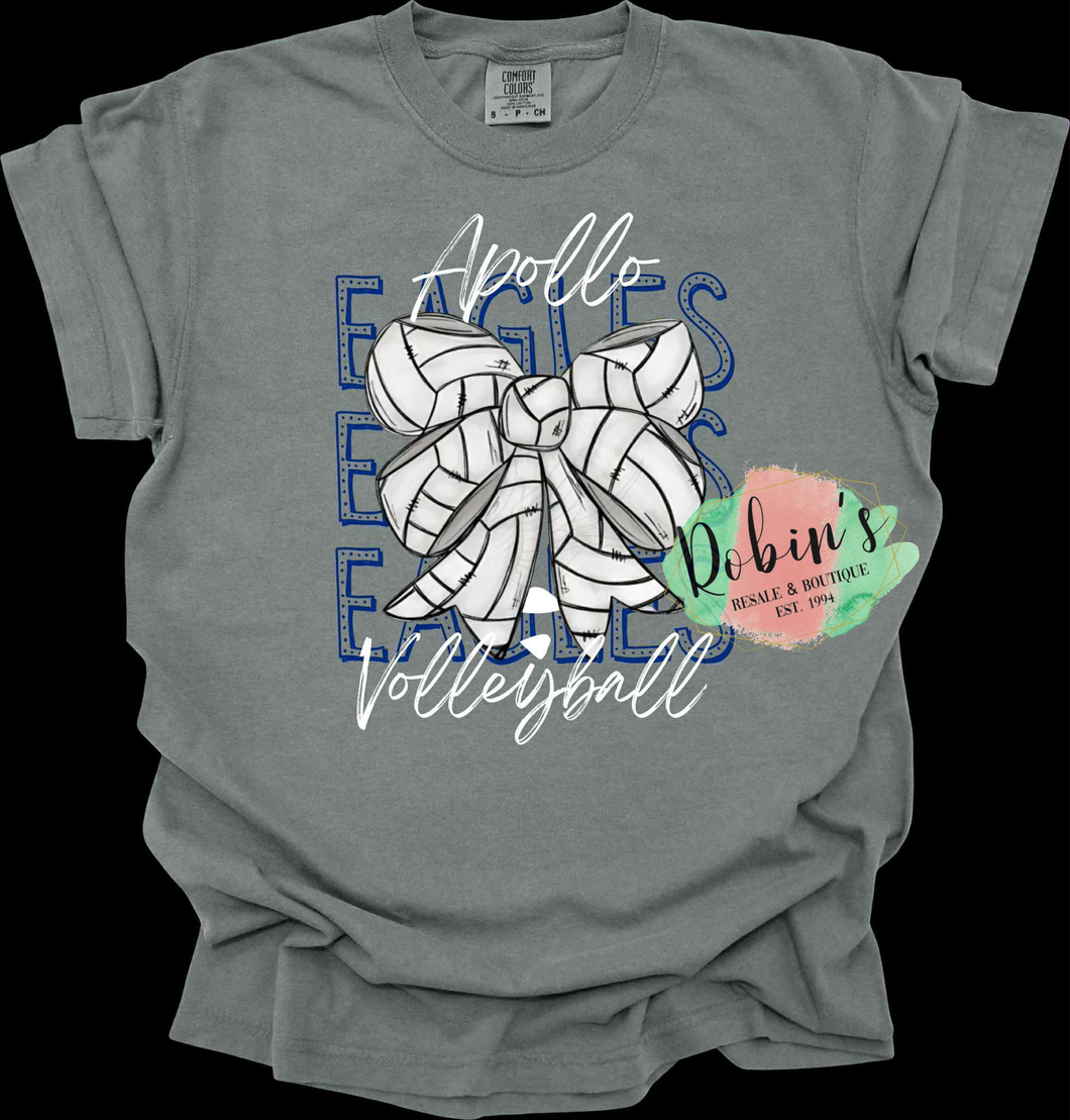 Eagles Volleyball Bow Tee or  Sweatshirt Preorder