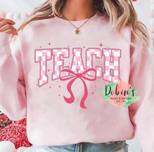 Load image into Gallery viewer, Teach W/Bow Tee Comfort Colors Preorder
