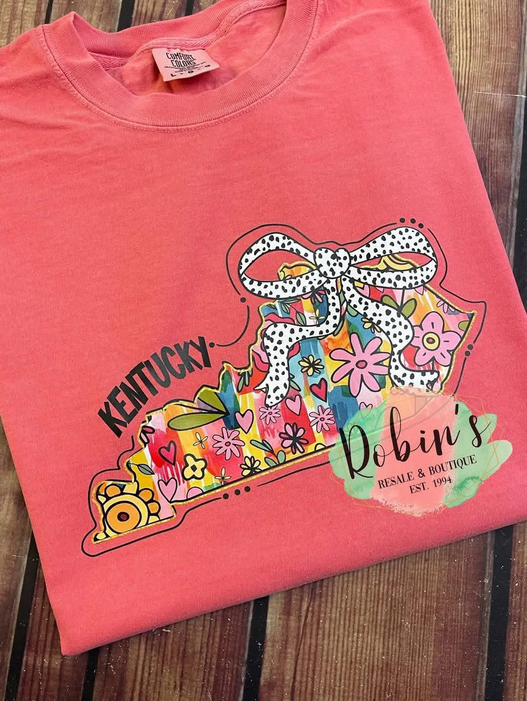 Comfort Colors Kentucky Floral Bow Tee Preorder
