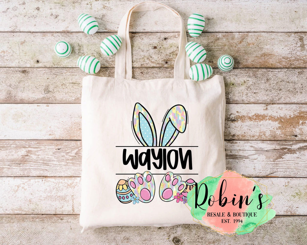 Custom Easter Bunny Tote Bag Preorder