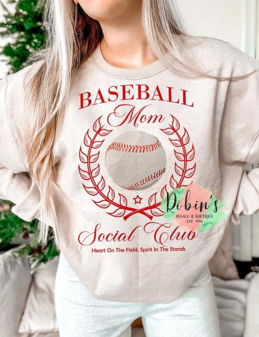 Baseball Mom Social Club Sweatshirt Preorder