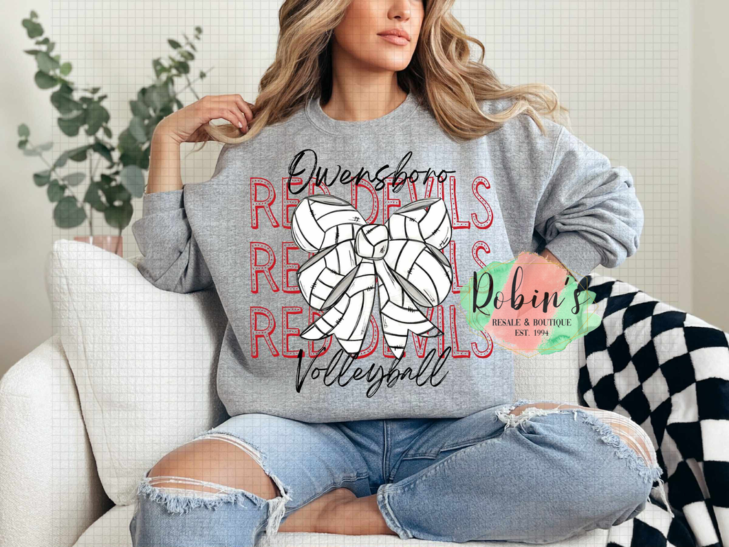 Owensboro Red Devils Volleyball Bow Preorder