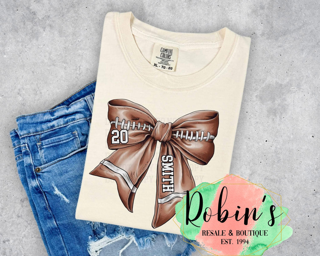 Custom Football Comfort Colors Tee Preorder