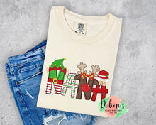 Load image into Gallery viewer, Custom Comfort Colors Christmas Name Tee
