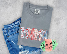 Load image into Gallery viewer, Comfort Colors CUSTOM Baseball/Bows Tee Preorder
