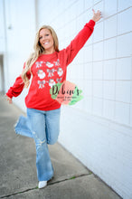 Load image into Gallery viewer, Leopard Bow Santa Tee or Sweatshirt Preorder
