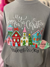 Load image into Gallery viewer, Hometown Christmas Owensboro Comfort Colors Long Sleeve Tee Preorder
