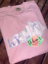 Load image into Gallery viewer, Comfort Colors Kentucky Floral Bow Tee Preorder
