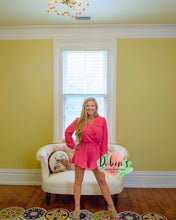 Load image into Gallery viewer, Pink Long Sleeve Romper
