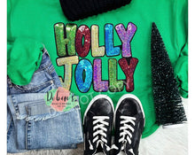 Load image into Gallery viewer, Holly Jolly Sequin Patch Sweatshirt
