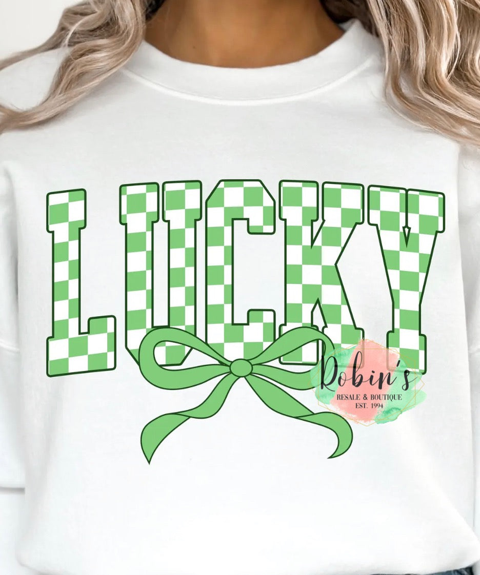 Checkered Lucky With Bow
