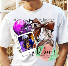Load image into Gallery viewer, Custom Football with Photo Tee or Sweatshirt Preorder
