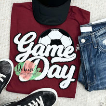 Load image into Gallery viewer, Soccer Game Day Chenille Patch Sweatshirt
