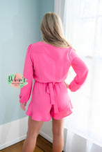 Load image into Gallery viewer, Pink Long Sleeve Romper
