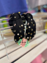 Load image into Gallery viewer, Football Headband with Pearls/Rhinestones
