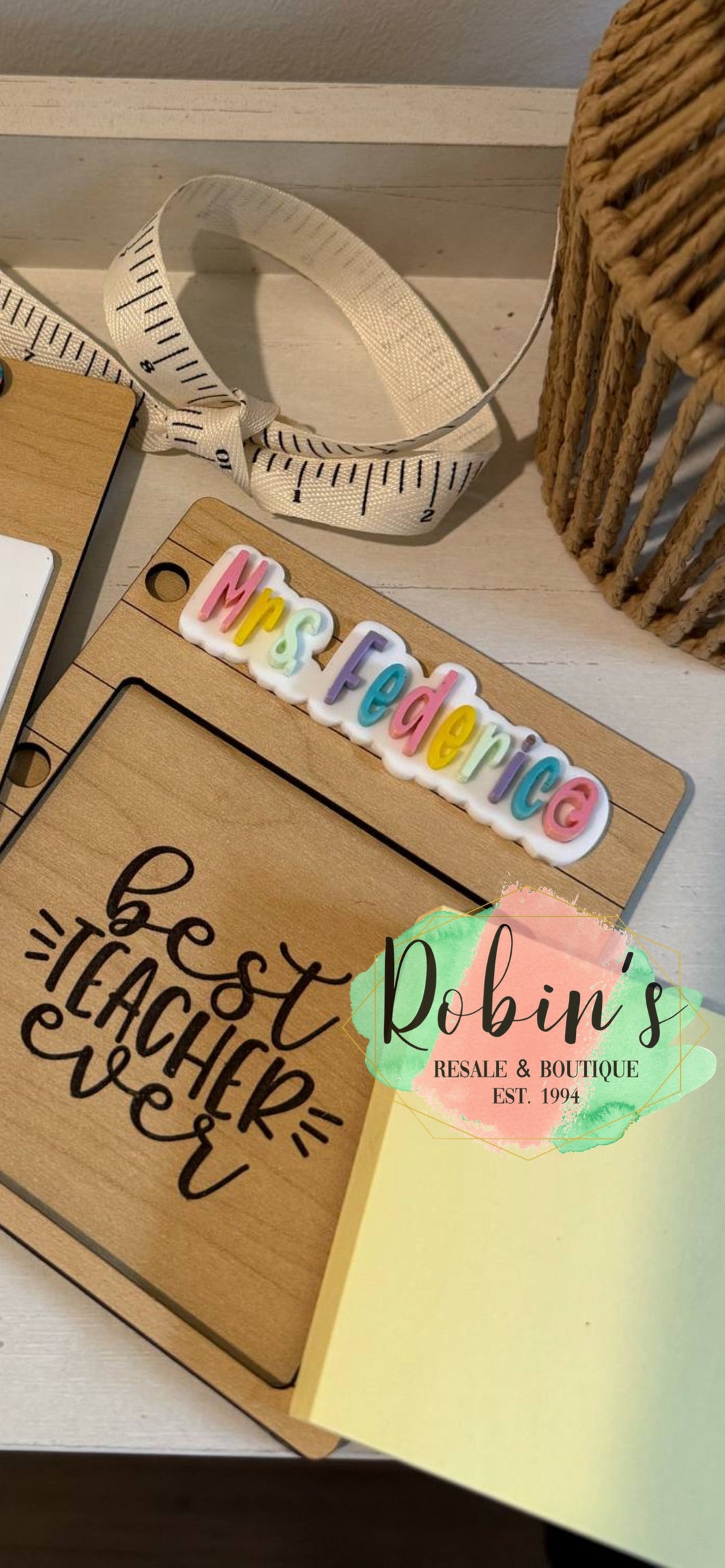 Custom Teacher Notepad Holder Preorder