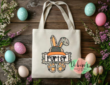 Load image into Gallery viewer, Camo Custom Easter Bunny Tote Bag Preorder
