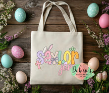 Load image into Gallery viewer, Custom Easter Bunny Tote Bag Preorder
