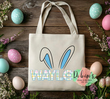 Load image into Gallery viewer, Custom Easter Bunny Tote Bag Preorder

