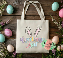 Load image into Gallery viewer, Custom Easter Bunny Tote Bag Preorder
