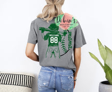 Load image into Gallery viewer, Custom Baseball w/Hat Name &amp; Jersey Number..Comfort Colors Tee
