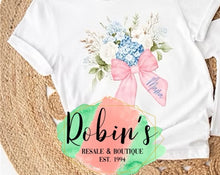 Load image into Gallery viewer, Custom Flower Bouquet Name Comfort Colors Tee
