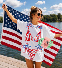 Load image into Gallery viewer, Patriotic Bikini Tee or Tank Preorder
