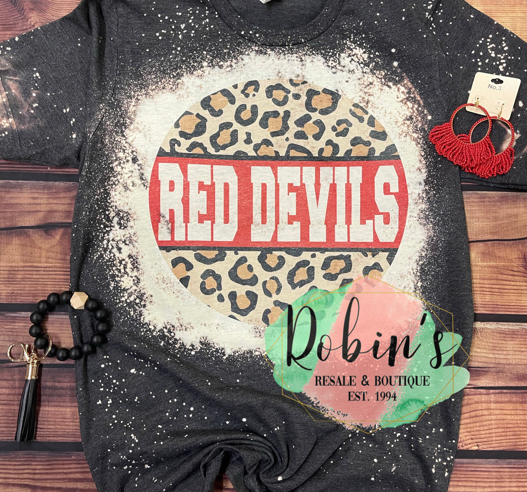 Red Devils Bleached Tee or Sweatshirt