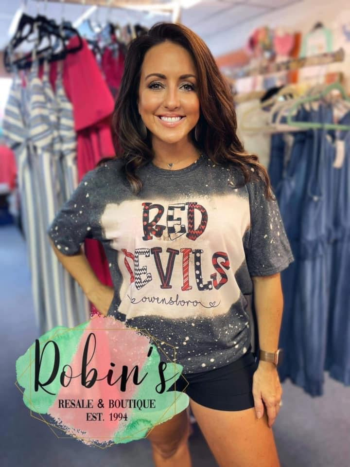 Red Devils Bleached Tee