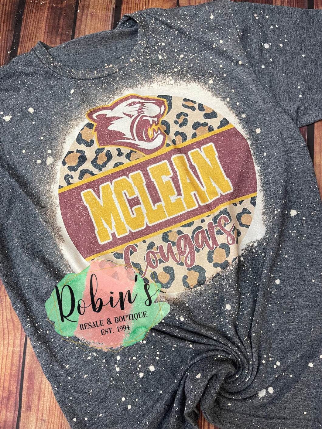 McLean County Cougars Bleached Tee