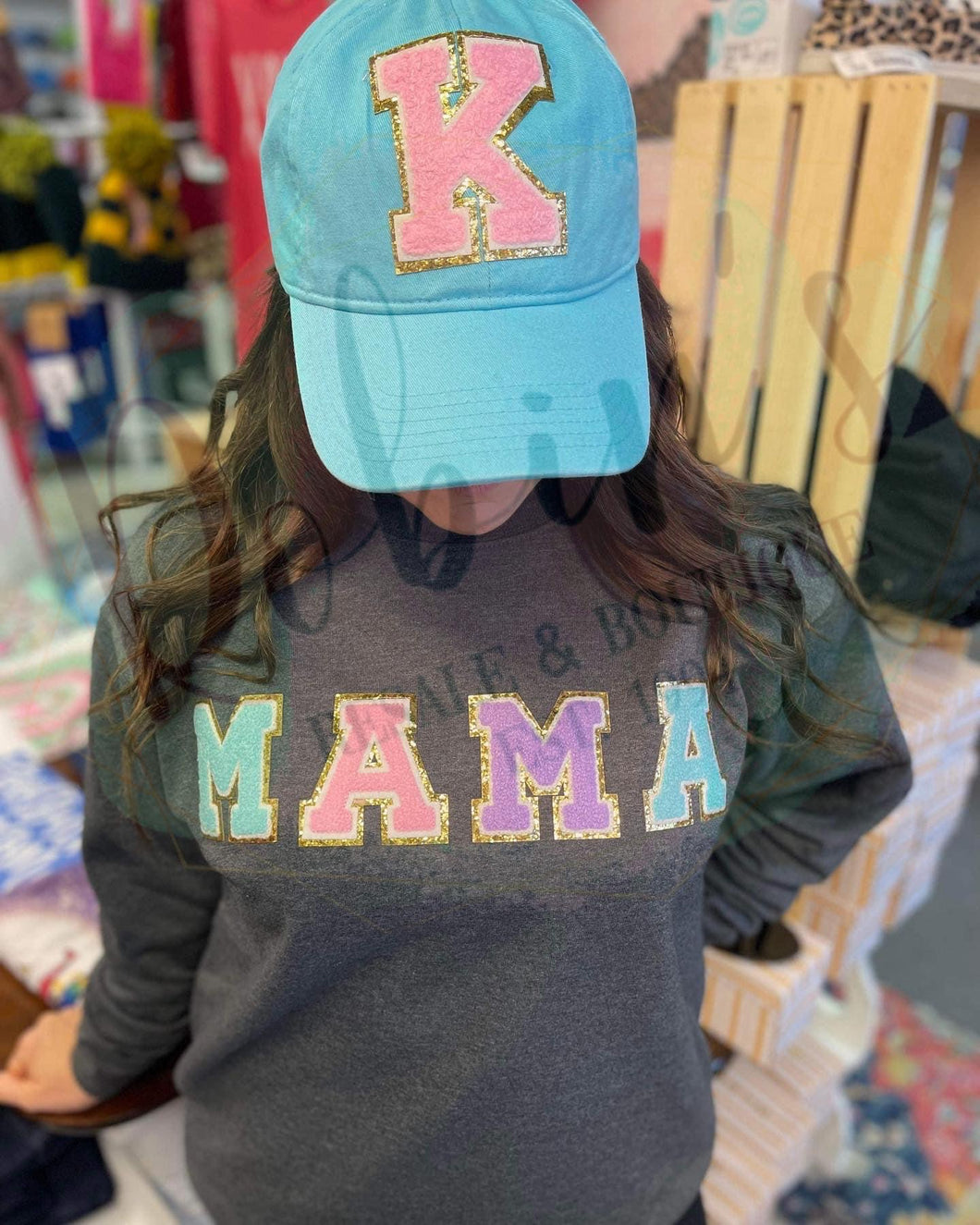 Mama Chenille Patch Sweatshirt